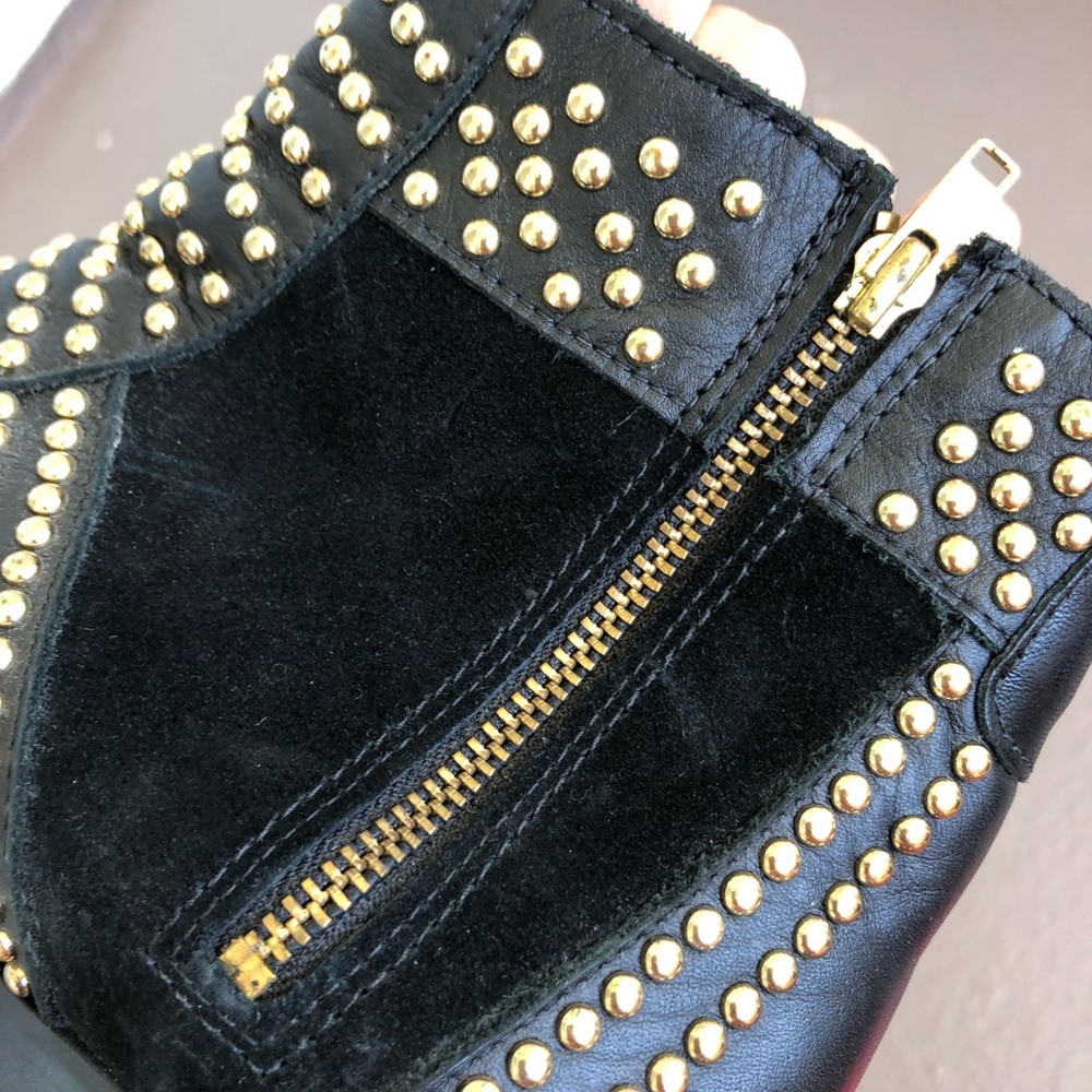 Anine Bing Charlie Boots Gold Studs - Picture 2 of 5